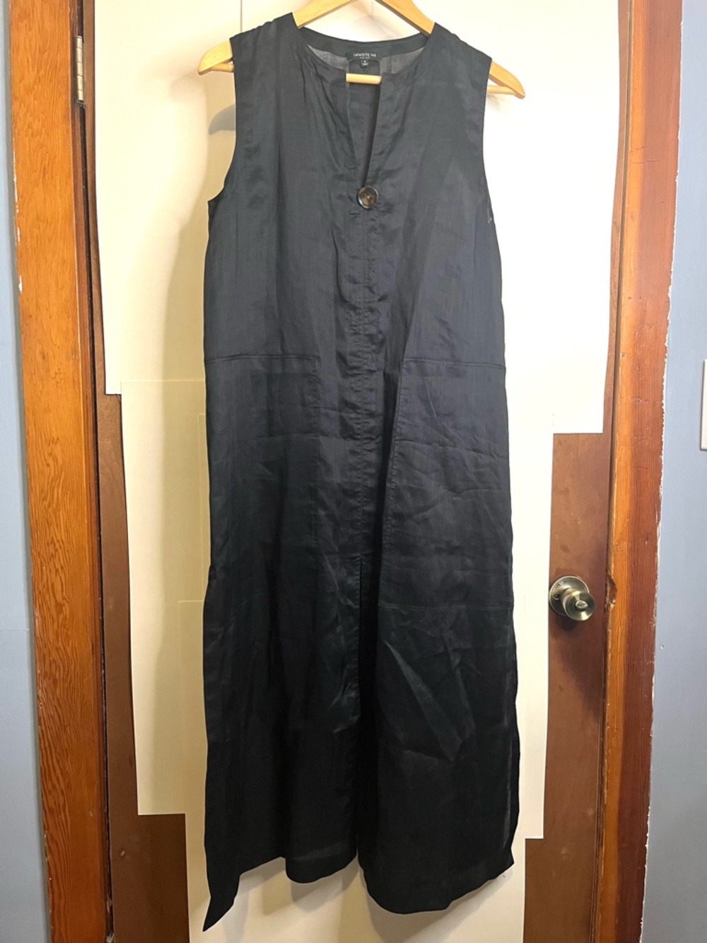 Lafayette 148 New York Women’s Size Small Sheer Black Sleeveless Tunic Dress
